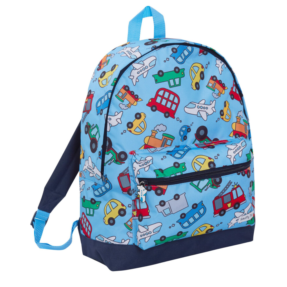(One Size) ScruffyTed Boys Vehicle Roxy Backpack Kids Car School Rucksack Nursery Lunch Bag