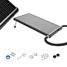 AREBOS solar collector pool heater, 110x65x7,5cm solar heater for pool, flow rate up to 10.000L/h, hose connection Ø32/38 mm, incl. mounting material