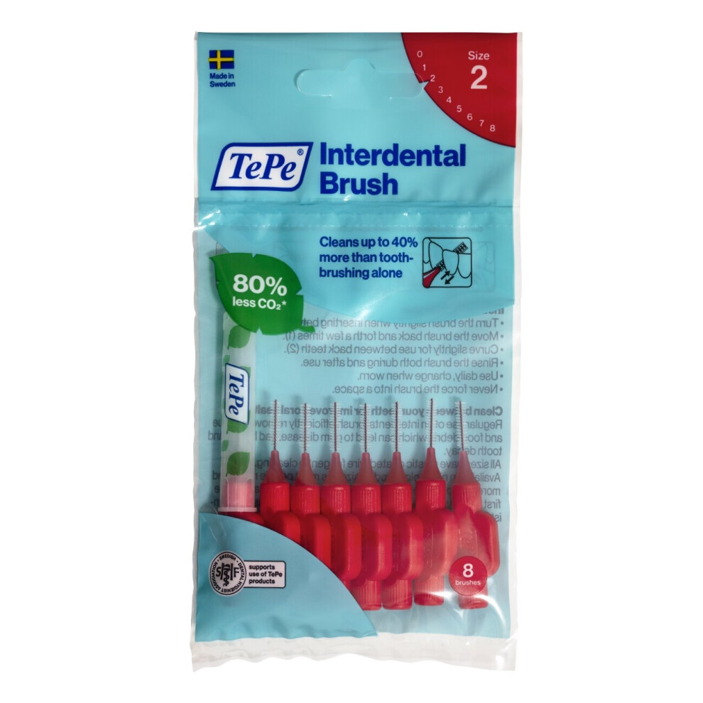 TePe Interdental Brushes Red-0.5 mm (8 Pieces/Packet)