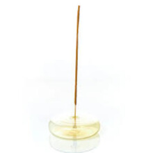 Maegen Dimple Incense Holder - Yellow | Handmade Borosilicate Glass, Holds 3 Sticks