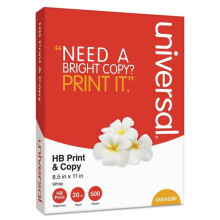 Universal UNV91200 8.5 x 11 20 lbs 96 Bright MultiPurpose Paper, White