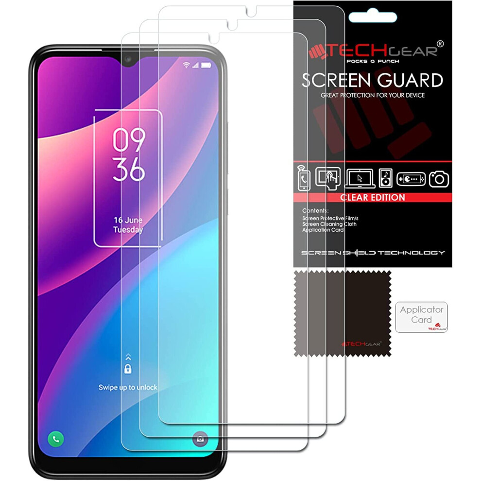 [3 Pack] Techgear Screen Protectors Compatible For Tcl 306 & Tcl 30 Se, Clear Lcd Screen Protectors Cover Guards 5056284457134