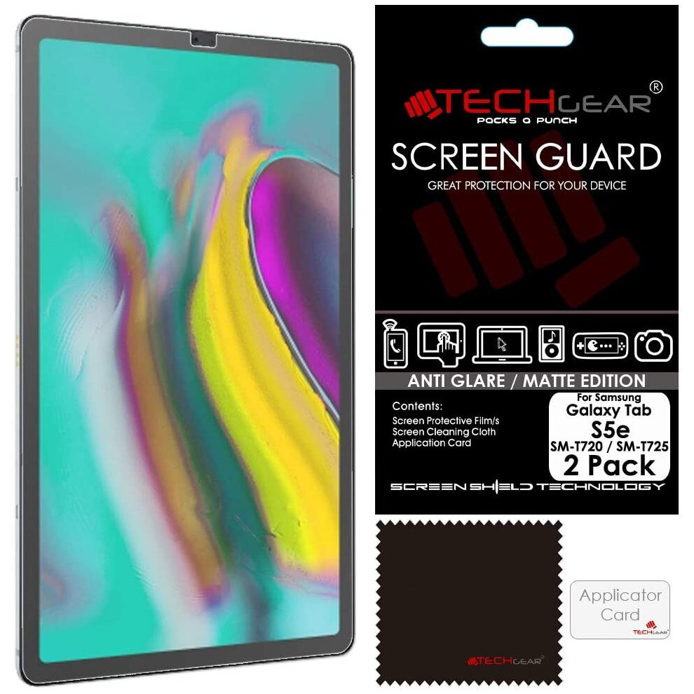 TECHGEAR [Pack of 2] Anti-Glare Screen Protectors Compatible with Samsung Galaxy Tab S5e 10.5" (SM-T720 / SM-T725), MATTE Screen Protectors s