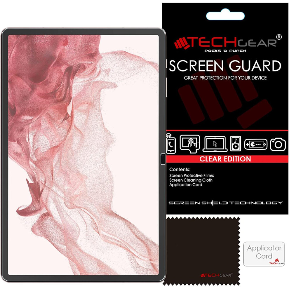 TECHGEAR Galaxy Tab S8 Plus 12.4" Screen Protectors (SM-X800 / SM-X806), Ultra CLEAR Screen Protector  Designed for Samsung Galaxy Tab S8+ 2022