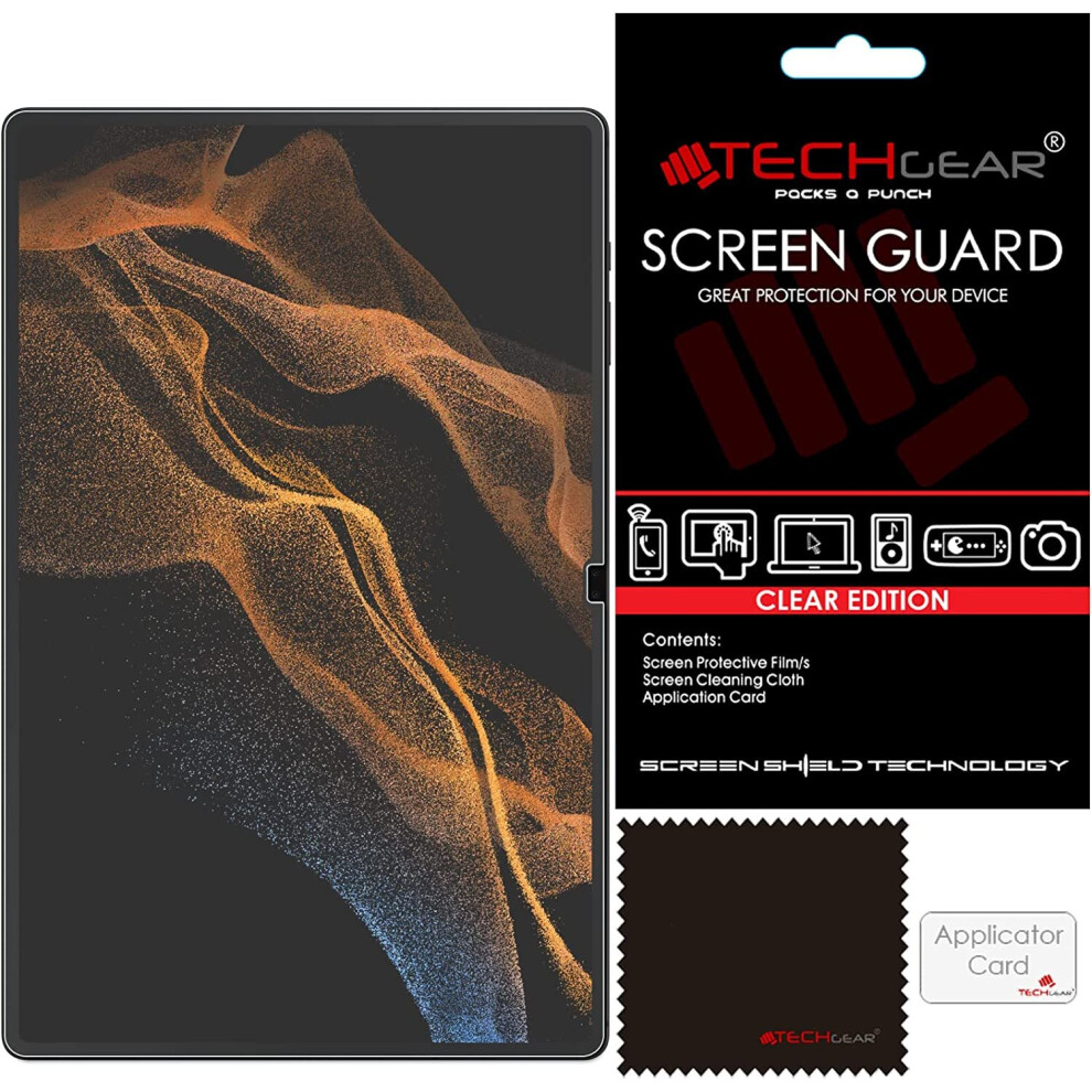 TECHGEAR Galaxy Tab S8 Ultra 14.6" Screen Protectors (SM-X900 / SM-X906), Ultra CLEAR Screen Protector  Designed for Samsung Galaxy Tab S8 Ultra 2022