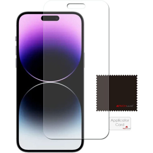 Techgear TECHGEAR [3 Pack] Screen Protectors for iPhone 14 Pro - Screen Protector with Cleaning Cloth & Application Card Compatible with iPhone 14 Pro 6.1" 1