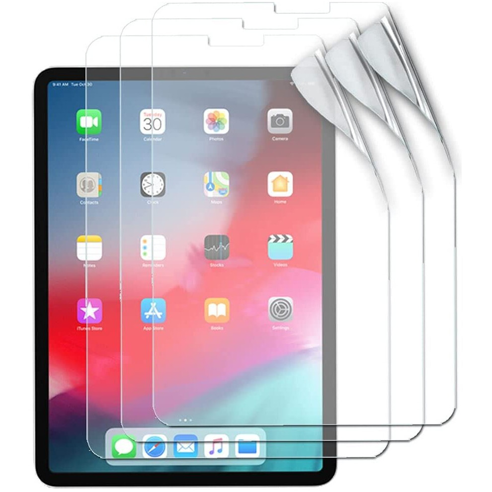 TECHGEAR 3 Pack Screen Protectors for iPad Pro 12.9" 2022 2021 2020 2018 [6th 5th 4th 3rd Generations] CLEAR Screen Protector [Pencil Compatible]