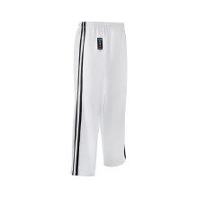 (180 cm) PLAYWELL FULL CONTACT TROUSERS - WHITE W/ 2 BLACK STRIPES COTTON