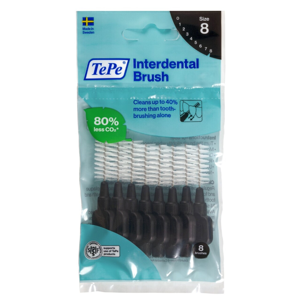 Tepe Interdental Brush -Black 1.5 mm (8 Pieces/ Packet) X 3 Pack