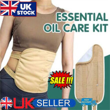 Reusable Castor Oil Pack Kit Waist Wrap - Adjustable, Leak-Proof TPU Outer Layer, Bamboo Wool, for Insomnia, Constipation, Inflammation