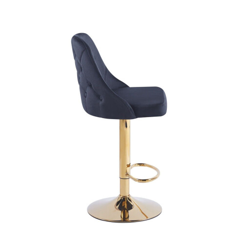 (Black) Dressing Stool Swivel Velvet Modern Pink 2
