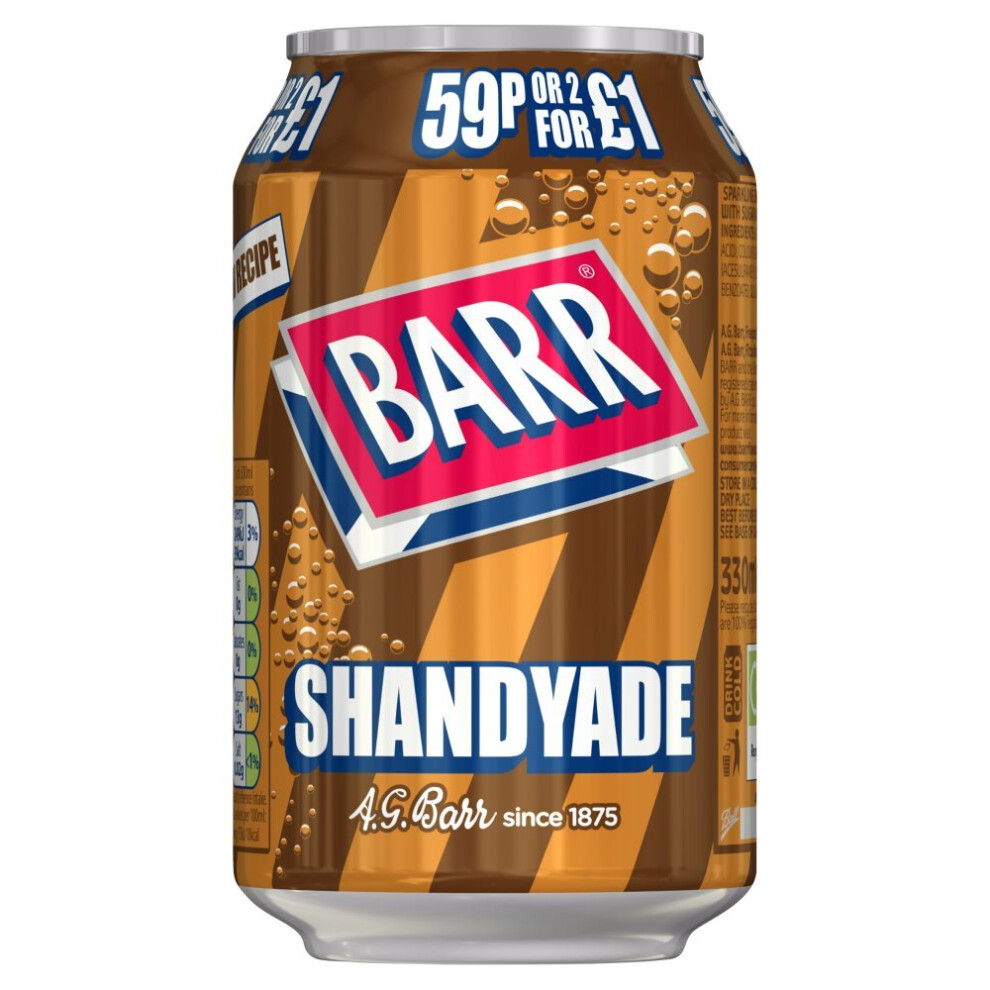 Barr Barrs Shandy Cans 330Ml (Pack Of 24)