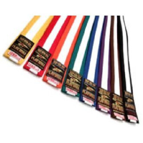 (  Blue, 320) PLAYWELL GRADE BELT: COLOURED WITH WHITE STRIPE