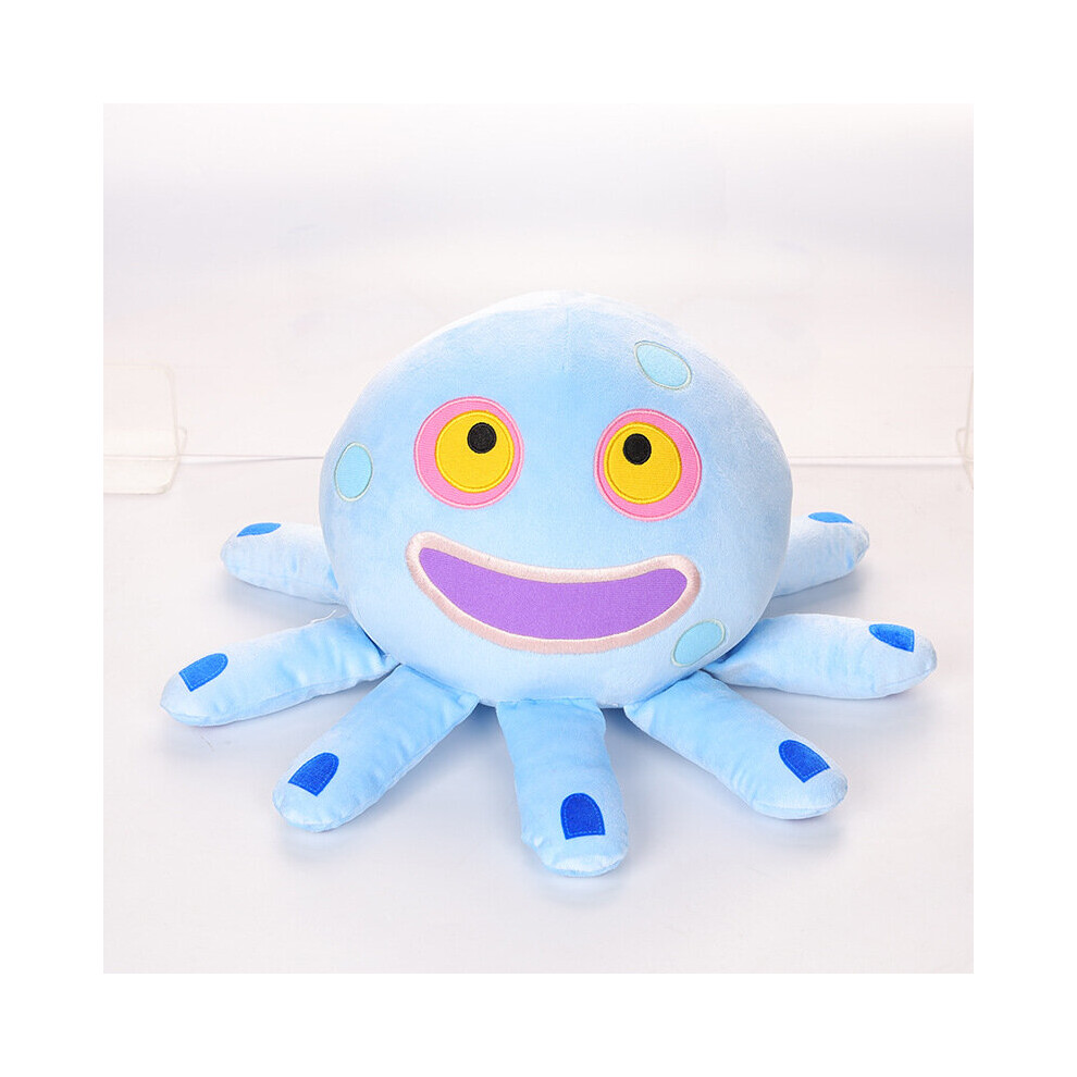 (Blue Octopus Monster) My Singing Monsters Rare Mammott Maw Plush Toy Soft Doll Kid Birthday Gift