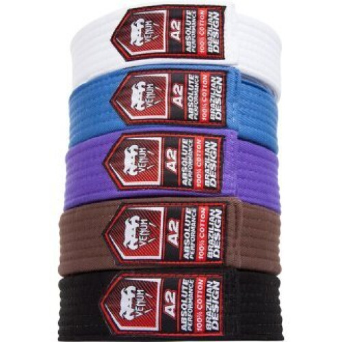(  White, A2) Playwell Venum Deluxe Bjj Thick Coloured Belts