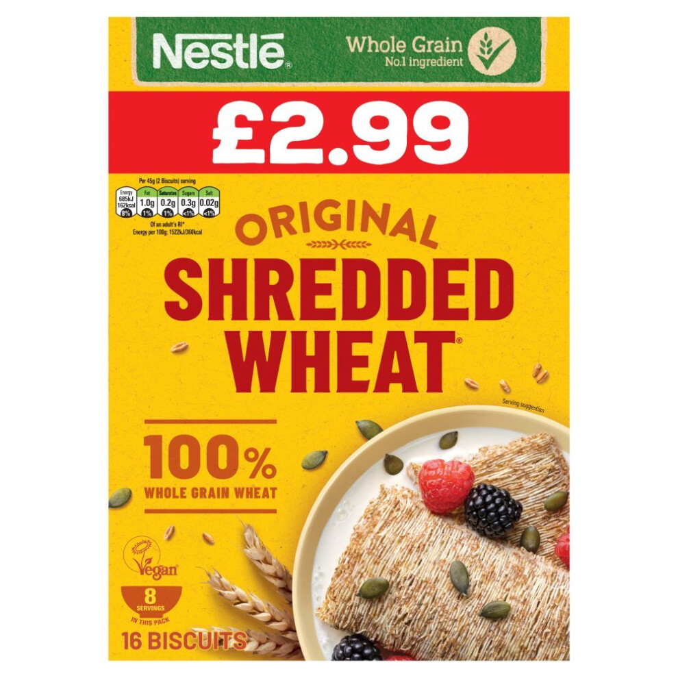 Nestle Shredded Wheat Original 16 Biscuits 360g (Pack of 5)