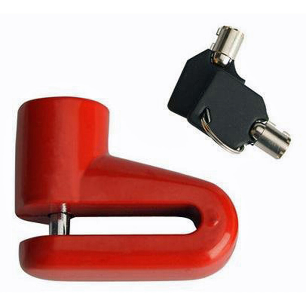 Disc Brake Lock Motorbike Bicycle Scooter Security Keys Red 5060385642009