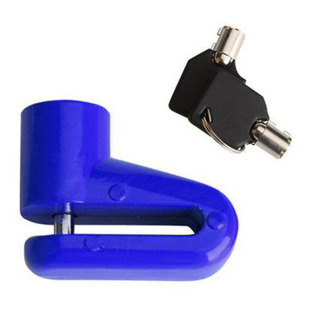 Disc Brake Lock Motorbike Bicycle Scooter Security Keys Blue 5060385642016