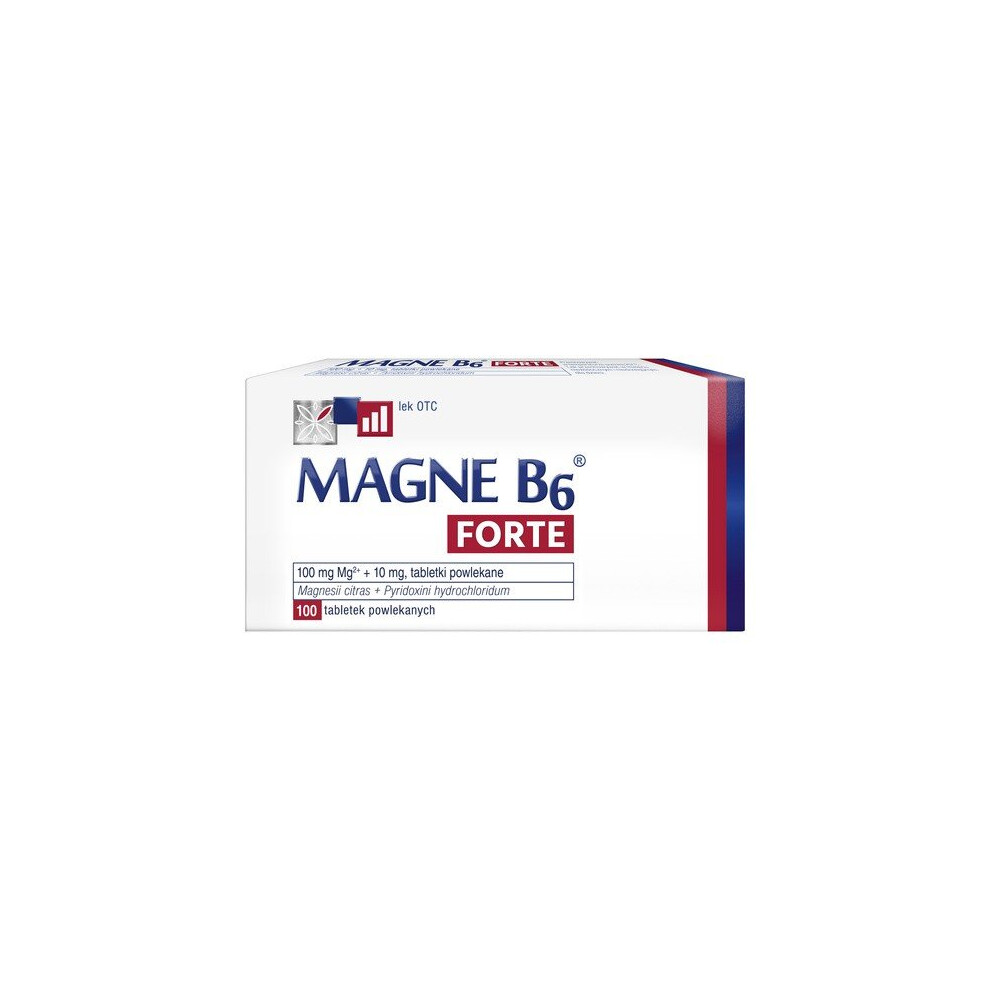 Magne B6 Forte 100 mg + 10 mg, 100 coated tablets