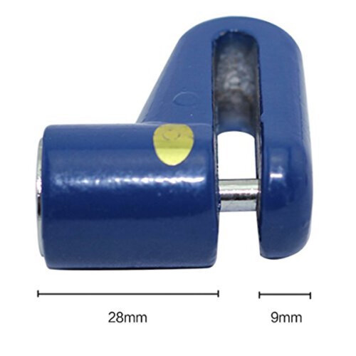 Disc Brake Lock Motorbike Bicycle Scooter Security Keys Blue 2