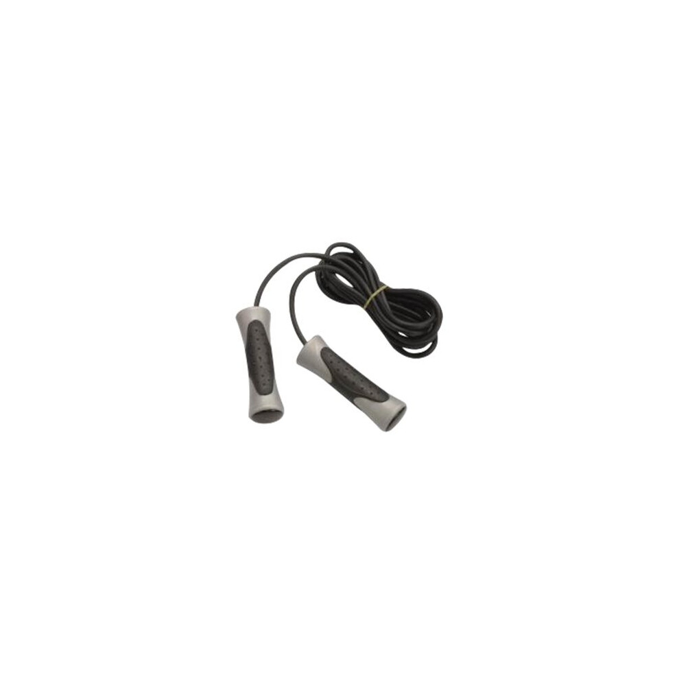 PLAYWELL DELUXE PVC SPEED SKIPPING JUMP ROPE - BLACK GREY