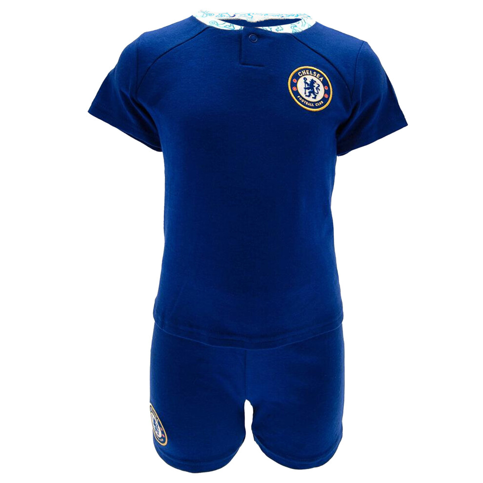 (12-18 Months, Royal Blue) Chelsea FC Baby 2022-23 T-Shirt & Shorts Set