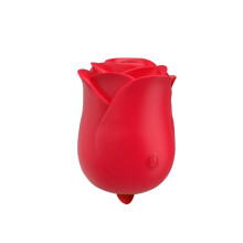 (Red) Adult Sex Toys Rose Tongue Licking Clit Massage Vibration Sucking Vibrating Egg Silicone Waterproof 6 Modes Vibrator for Women