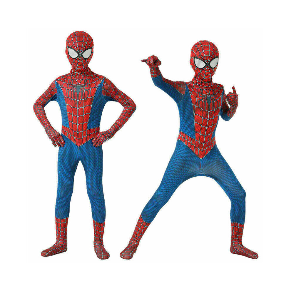 Skesrjtop ( Adult 180-190Cm) Adult Spiderman Tobey Maguire Cosplay Costume Kids Jumpsuit Fancy Not,Specified