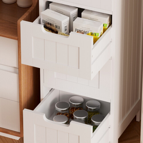 4-Drawer Floor Standing Cabinet Unit Bathroom Storage Unit 2