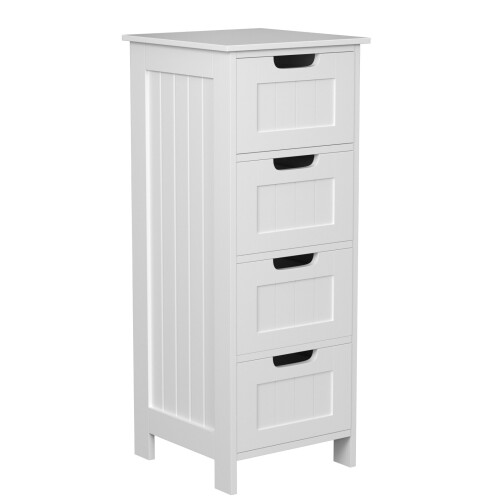 4-Drawer Floor Standing Cabinet Unit Bathroom Storage Unit