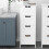 4-Drawer Floor Standing Cabinet Unit Bathroom Storage Unit 8