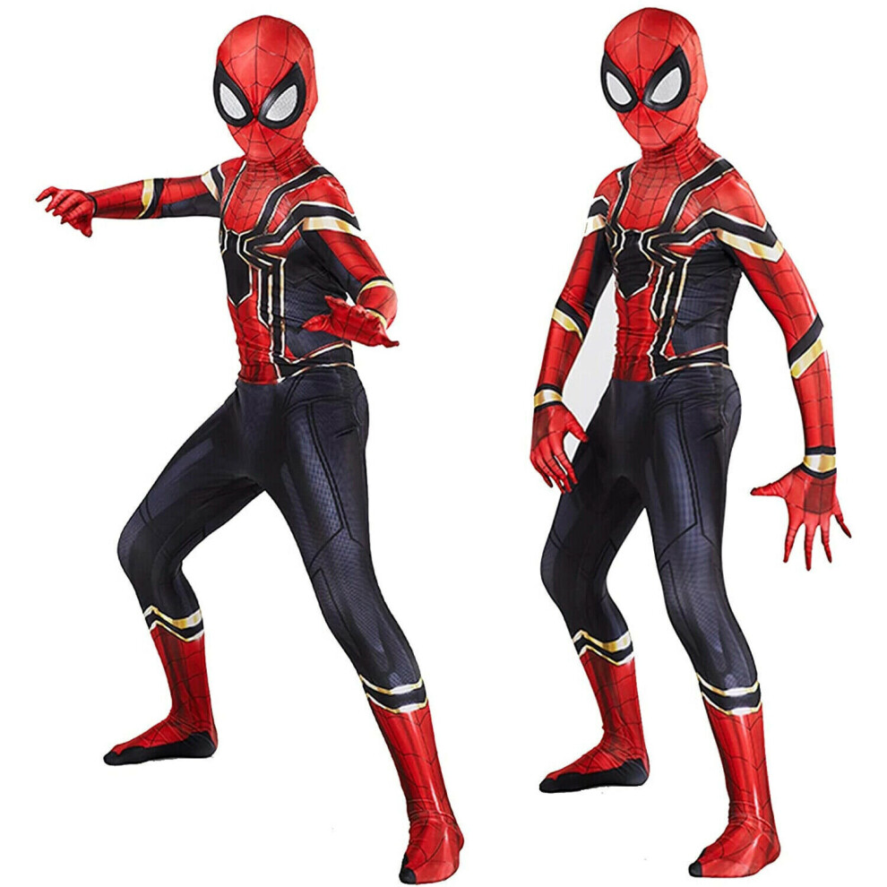 Srj Star ( M:110-120(5-6Years)) Kids Boys Avengers Iron Spiderman Superhero Cosplay Costume Fancy Dress Jumpsuit Not,Specified