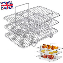 Air Fryer Rack Stainless Steel Double Basket Grill Accessories