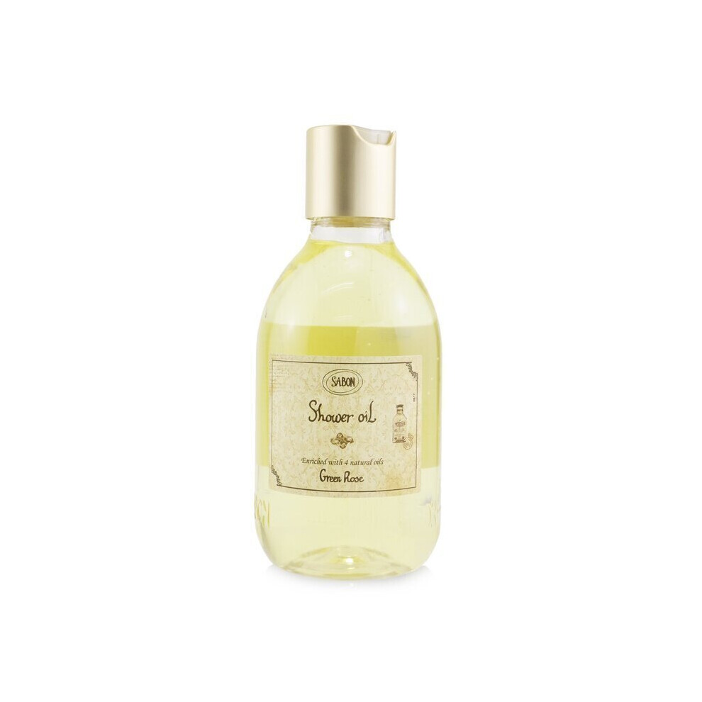 Sabon Shower Oil - Green Rose (Plastic Bottle) 300ml/10.5oz