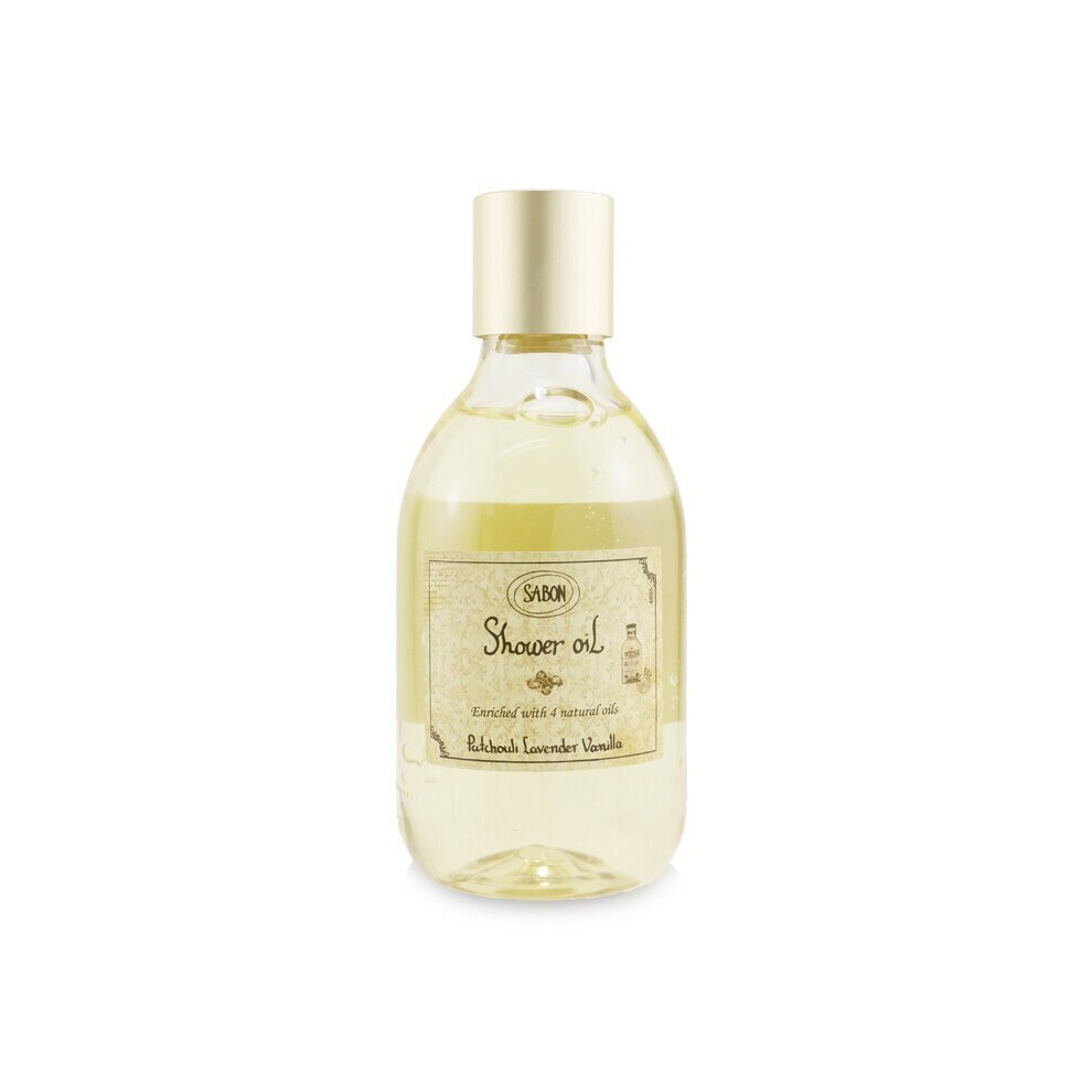 Sabon Shower Oil - Patchouli Lanvender Vanilla (Plastic Bottle) 300ml/10.5oz