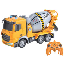 Lexibook Crosslander Pro Remote Controlled Cement Mixer Truck - 360 Rotating Tank, Lights, RCP15