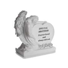 Graveside Plaque Ornament Brother Memorial Angel With Heart Family