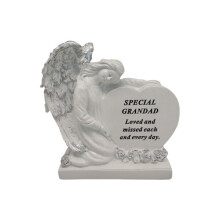 Graveside Plaque Ornament Grandad Memorial Angel With Heart Family