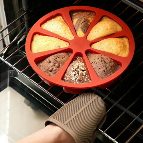 Triangle Silicone Cake Pan Pastry Muffin Pizza Baking Tray Mould