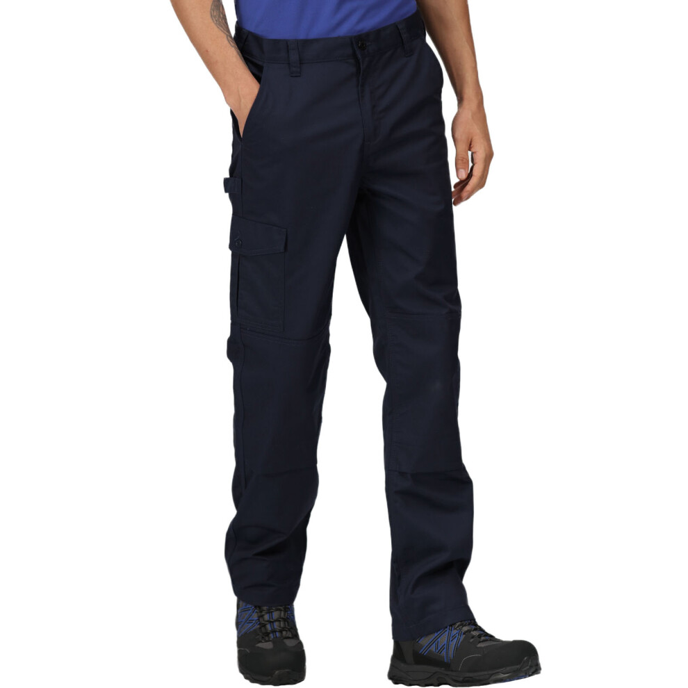(30, Navy) Regatta Professional Mens Pro Cargo Work Workwear Bottoms Pants Trousers