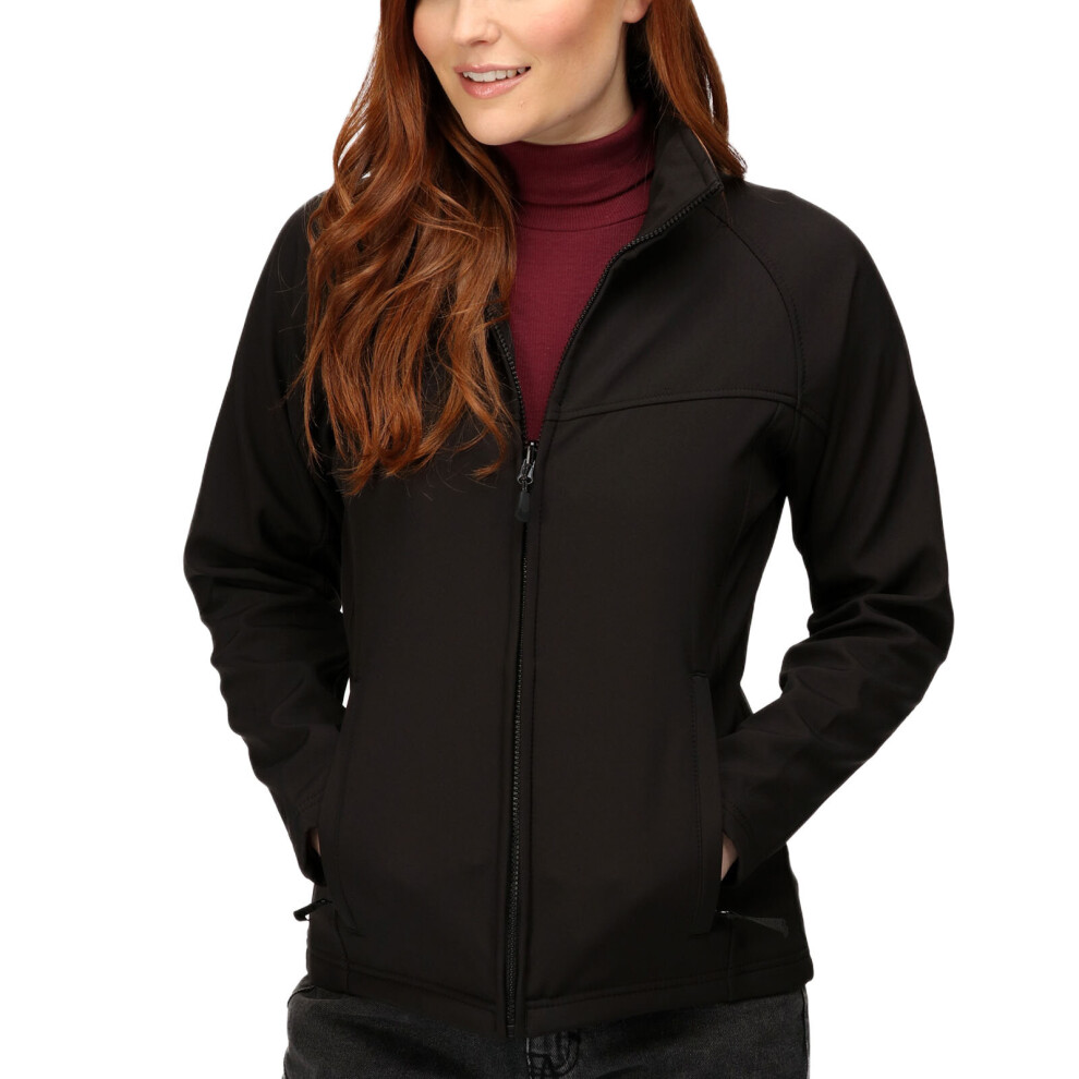 Regatta Professional Women's Water-repellent Uproar Interactive Softshell Jacket Black, Size: 18