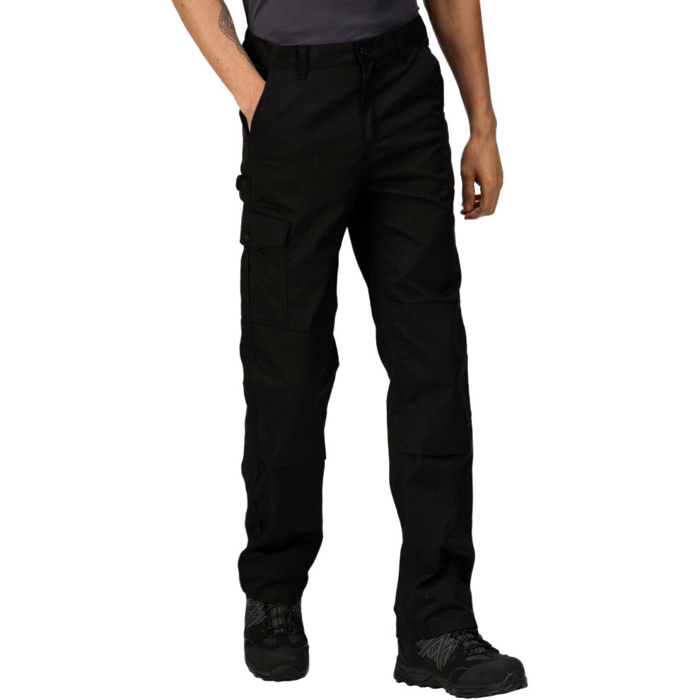 (38, Black) Regatta Professional Mens Pro Cargo Work Workwear Bottoms Pants Trousers