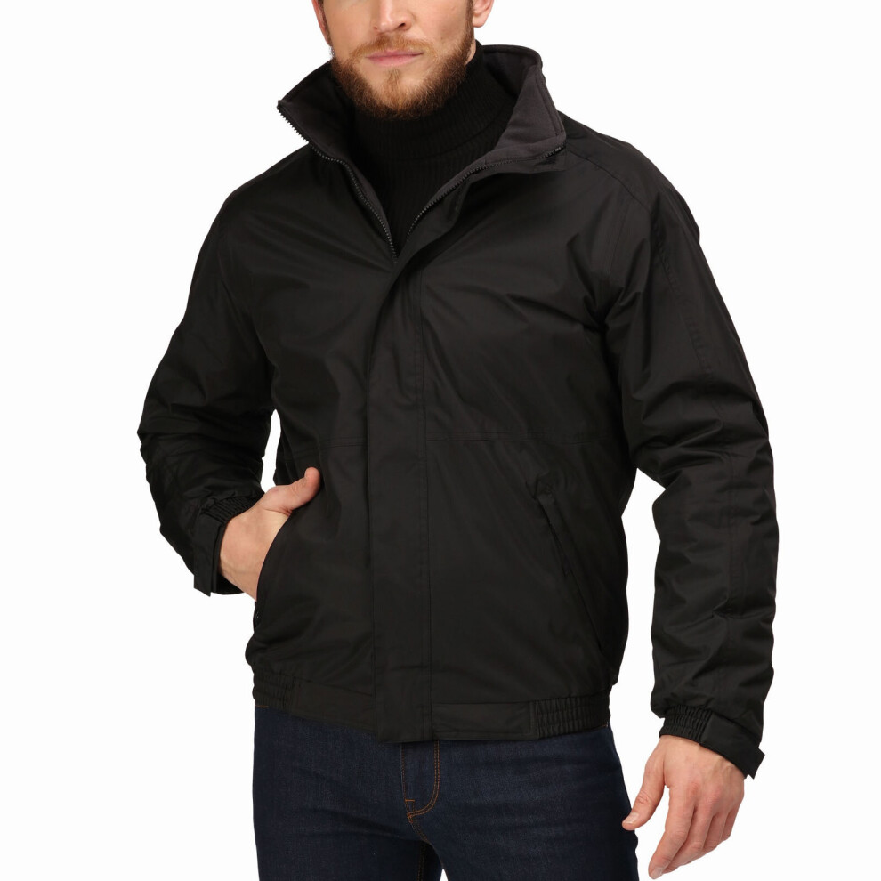(M, Black) Regatta Professional Mens Dover Fleece Lined Waterproof Bomber Jacket Coat