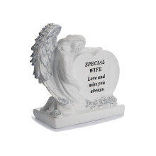 Graveside Plaque Ornament Wife Memorial Angel With Heart Family