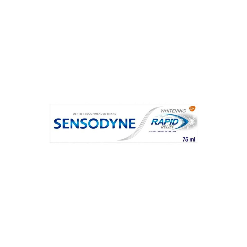 6 x Sensodyne Rapid Relief Whitening Toothpaste 75ml