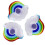 3pcs Inflatable Drink Holder Pool Floating Cup Coaster Rainbow Water Toy 1