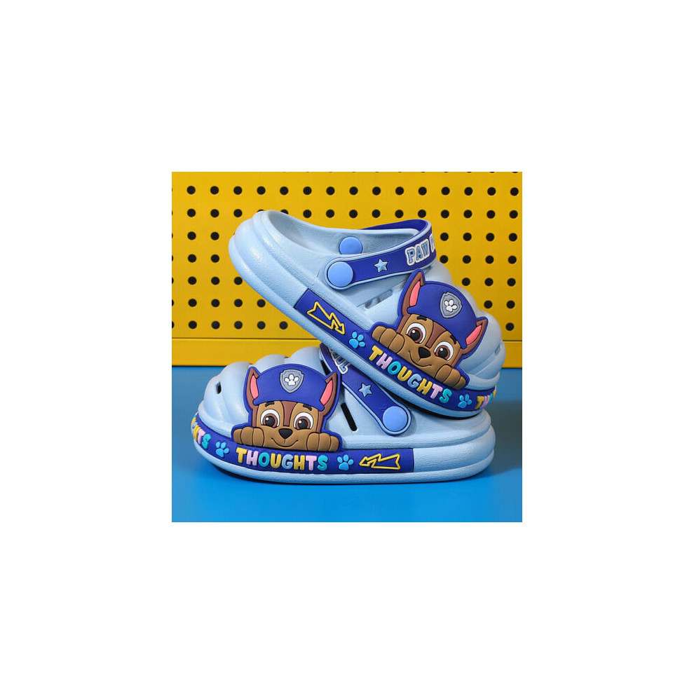 (Blue, UK 7.5-8Kids) Garden Beach Clogs Shoes Girls Boys Kids Toddler Slip-On Casual Slipper Sandals