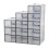 Living And Home (Grey) 12x Stackable Shoe Storage Box Organiser 2
