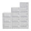 Living And Home (White) 12x Stackable Shoe Storage Box Organiser 2