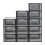 Living And Home (Black) 12x Stackable Shoe Storage Box Organiser 2
